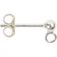 Ohrstecker, L 13 mm, Sterlingsilber, 10Stck. [HOB-60844]