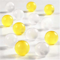 Resinperlen, D: 10 mm, Lochgröße 2 mm, Harmonie in Gelb-Weiss, 25sort., 20 g [HOB-68114]