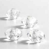 Glasperlen, Größe 9x14 mm, Lochgröße 4 mm, Kristall, 4Stck. [HOB-68944]