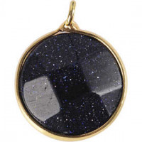 Schmuck-Anhänger, D: 15 mm, Lochgröße 2 mm, Blau, 1Stck [HOB-69074]