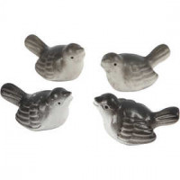 Kleine Tierfiguren, H 18 mm, Spatzen, 4Stck. [HOB-69997]