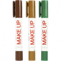 Playcolor Make up, Hellbraun, Dunkelbraun, Grün, Camouflage, 3x5g [HOB-76302]