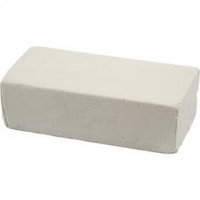 Soft Clay Knetmasse, Größe 13x6x4 cm, Weiß, 500g [HOB-78681]