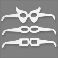 Pappbrillen, H 4,5-10 cm, L 32 cm, 16Stck., 230 g [HOB-95191]