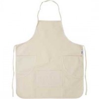 Schürze mit Taschen, Größe 68x78 cm,  280 g, Hellnatur, 1Stck [HOB-95237]