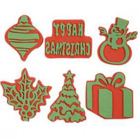 Weihnachts-Stempel, 6 Stck., H 6-8 cm, B 6-8 cm, 6sort. [HOB-95251]