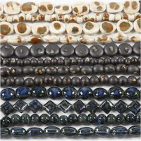 Keramik-Perlen, Lochgröße 2+3 mm, Sortierte Farben, 164Stck. [HOB-97097]