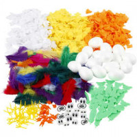 Material-Set für Osterküken,  16 Stck, H 6 cm, 16Sets [HOB-97443]