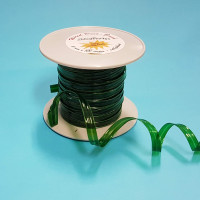Dekoband 100% Biologisch abbaubar Grün 6mm x 100 meters und verstärkt mit Metalldraht (1 Rolle) [HV-WDG]