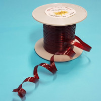 Dekoband 100% Biologisch abbaubar Rot 6mm x 100 meters und verstärkt mit Metalldraht (1 Rolle) [HV-WDR]