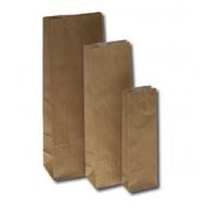 Blockbodenbeutel Kraft Braun 8x5x25cm fettdichtes Futter 60 + 40 g/m² (100 Stück) [PABB825]
