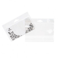 Headerbeutel 14,9x6,4cm wiederverschließbar und Kristallklar (100 Stück) [HB52]