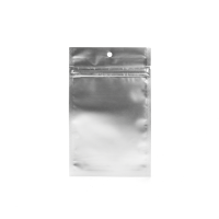 Silver Metallized Hanging Zipper Barrier Bags 15.4 x 23.5 cm (100 Pieces) [HZBB7MS]