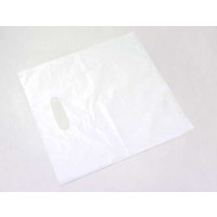 Polytragetaschen Weiß 40,6x40,6cm PE 20 Mikron (100 Stück) [H1616WT3]