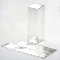 Klarsichtschachteln 4,1x4,1x12,7cm Kristallklar mit Automatikboden (25 Stück) [PLB34]