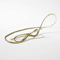 Dekorative Schleifen metallisch Gold 25,5cm (50 Stück) [10MG]