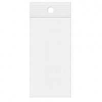 Druckverschlussbeutel mit Hangloch 7x25,5cm Kristallklar PP 50 Mikron (100 Stück) [ZR23Q10]