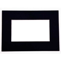Fertig-Passepartouts Schwarz 19,4x24,5cm Ausschnitt - äußere Größe 27,9x35,6cm (10 Stück) [MS20045]