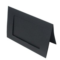 Glückwunschkarten Schwarz mit 8x12 rechteckiger Schnitt - Außengröße für 10x15 Druck 240g 13x17,8cm (25 Stück) [PJ02111]