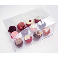 Klarsichtschachteln für 4 Cupcakes oder muffins 19,1x17,8x10,2cm (100 Stück) [CBS178]