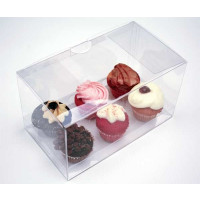 Klarsichtschachteln für 6 mini Cupcakes oder muffins 17,8x10,2x7,6cm (100 Stück) [CBS179]