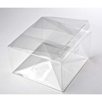 Klarsichtschachteln 13x13x7,6cm Lebensmittelecht mit Automatikboden (25 Stück) [PLB200]