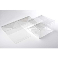 Klarsichtschachteln 14,3x14,3x7,6cm Lebensmittelecht mit Automatikboden (25 Stück) [PLB202]