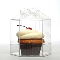 Klarsichtschachteln für 1 Cupcake Drehspitze 8,9x8,9x9,5cm (100 Stück) [CBS238]