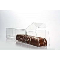 Klarsichtschachteln für Pralinen 3,5x3,5x10,8cm mit Einsatz (100 Stück) [CNDY196]