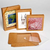 Pappschachteln 12,4x2,2x16,8cm Fensterschnitt (25 Stück) [WKR267]