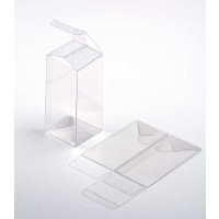 Klarsichtschachteln 6,4x6,4x13,3cm mit Automatikboden (25 Stück) [PLB141]