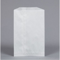 Papierbeutel Weiß 17x24cm Weiß Kraft 40grs (100 Stück) [PAGK1724]