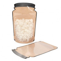 Standbodenbeutel Kraft/Transparent Glasform 15.2x7.9x25.4cm (100 Stück) [SP7KC]